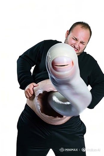 alien worm bust out his stomach🤮👽😱😬🪱👁