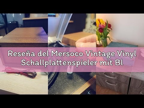 Reseña del Mersoco Vintage Vinyl Schallplattenspieler mit Bluetooth und Riemenantrieb, Zwei Stereola