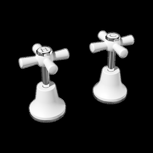 EZYFIX White Classic Retrofit Basin / Sink Set Top Assemblies