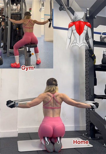 Join my Home Workout Programs - link in bio. Exploring Upper Body: Gym vs. Home Edition! Today, focusing on back and shoulder, chest workouts. Different environments, similar gains! My outfit and resistance band from Prozis, use code: DINAT for 10% off. Link in bio. #dianaalexandrova #upperbodyworkout #homeworkout #homegym #workouttips