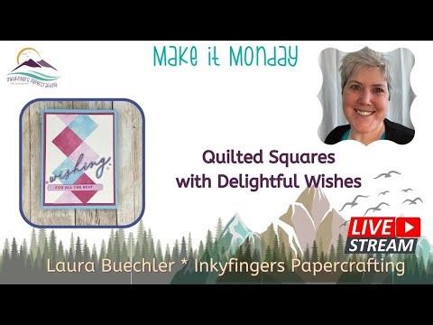 Making a Beautiful Birthday Card with Quilted Squares Technique!