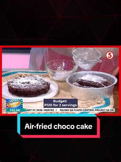 CHOCOLATE CAKE DAY! Ngayong National Chocolate Cake Day, subukan ang quick and easy air-fried chocolate cake recipe ni Mommy Dimples.