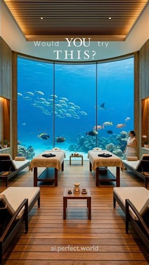 This doesn’t feel real… underwater spa 😳