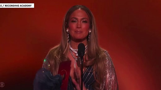 Jennifer Lopez is dripping in rhinestones for 2023 Grammys appearance
