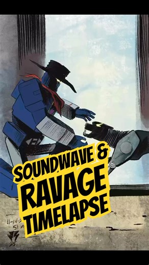#transformers #soundwave & #ravage #drawing #timelapse