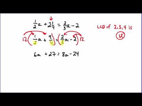 Clearing Fractions and Decimals
