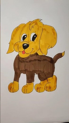 Easy Dog Drawing: Cute Step-by-Step Tutorial🐶