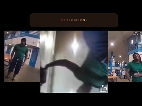 inmate stomps on female guard