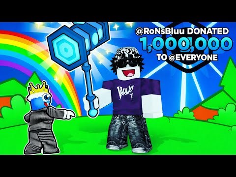 DONATING 1 MILLION ROBUX TO PEOPLE IN PLS DONATE WS