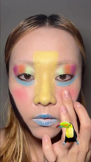 앵무새 메이크업 함께해요🦜💄Bird makeup #makeup #makeuptutorial