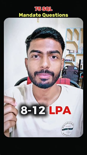 Shivakumar Pudari | Shares Tech on Instagram: "I got rejected 8-12 LPA job because of SQL ,make sure you guys won't . Follow and Comment Link. Save for Later. . . . . Coding Programming Sql 75 essential sql questions Java B.tech Students 8LPA 12LPA Placements Interviews Sequel Structured Query Language . . #btech #fypppppppppppppppppppppppppppppppppppppppppppppppppppppppppppppppppppppp #sql#viral Opportunities miss cheskokandi guyss."