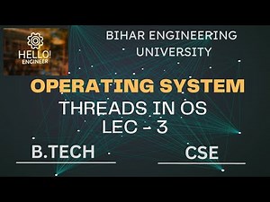 THREADS IN OPERATING SYSTEM | LEC 03 | MODULE 02 | BTECH | BIHAR ENGINEERING UNIVERSITY