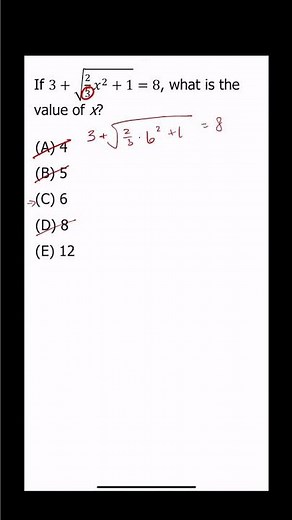Learn how plugging in numbers can help you find the right answer! #shorts #gremath