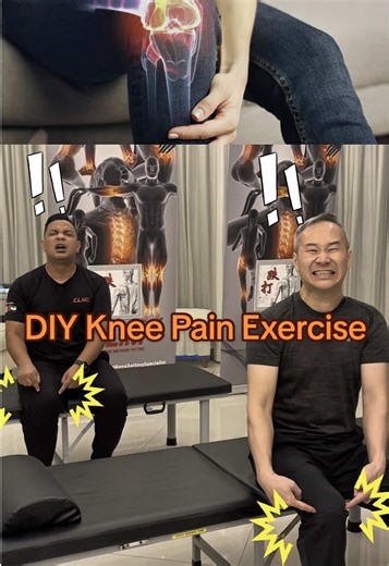DIY Knee Pain Exercise #fyp #boneadjustment #bonesetting #masterchrisleong #chrisleong #titar #fyppppppppppppppppppppppp #kneepain #kneepainrelief #exercise #rehab #painrelief #stretching