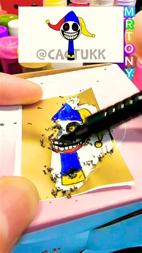 Sprunki OC The Prototype from PoppyPlaytime 5 with scratch-off stickers #sprunki #scratchofflabel