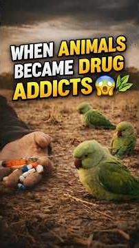 What happens when animals become addicted to drugs?😱🌿 #facts #shorts #PoppyFields #ParrotAddiction