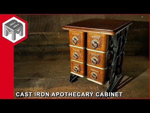 Cast Iron Apothecary Cabinet - Repurposed Drawers
