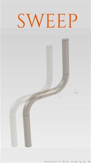 Sweep in IronCAD: From Sketch to 3D Shape #sweep #tutorial #3d #Вытягиваниепотраектории #扫掠 #扫黑剧