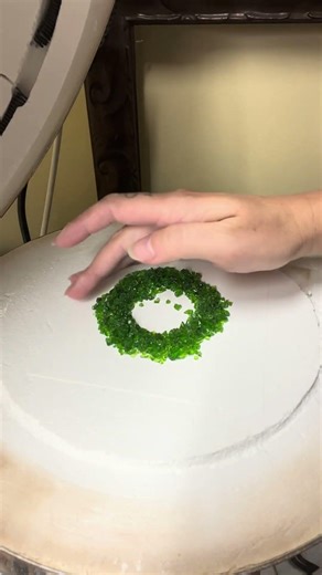 Making a Green Frit Fused Glass Wreath
