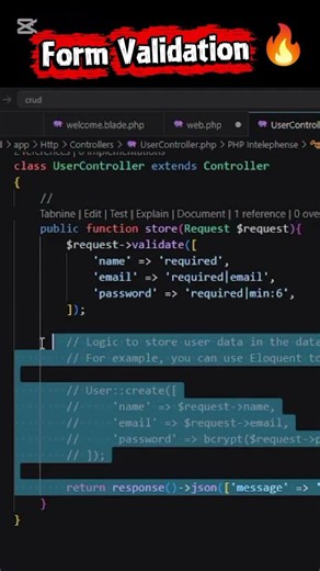 Laravel Crud: Form Validation Via Controller