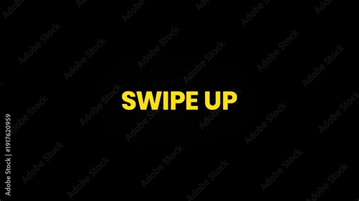 Swipe Up Cinematic Text Morphing Animation 4K for Social Media Call-to-Action and Engagement Campaigns