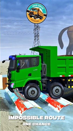 Most dangerous truck test Green Dump Truck vs Speedbumps | MudRunner New Mods Gameplay