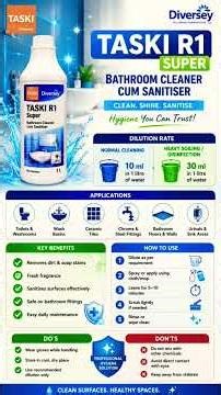 #Shorts # TASKI R1 Uses, Dilution Rate & Application Areas #Tamil #