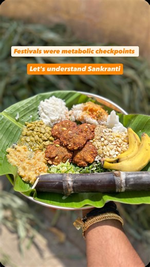Harsha . S on Instagram: "Food in every Hindu household/Festival Is a integral part of tradition . Every January, as Uttarayana begins, daylight starts increasing. This changes circadian rhythm, sleep depth, appetite timing, energy levels. Metabolism improves but joints are still stiff, skin is dry, digestion isn’t fully strong yet, and recovery is slower than in summer. That’s exactly where Sankranti food and practices fit in. Across India, the first thing that shows up is sesame - eaten, press