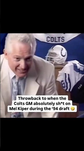 Colts GM Bill Tobin lays into Mel Kiper at 1994 NFL Draft #NFL #nflhighlights #nfldraft #sports