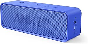 Anker Soundcore Portable Bluetooth Speaker - Ideal for Travel, 24-Hour Playtime, 66-Feet Range, Dual-Driver, Portable Wireless Speaker，Superior Sound, Low Distortion, Built-in Mic -Blue