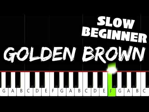 The Stranglers - Golden Brown - SLOW BEGINNER Piano Tutorial