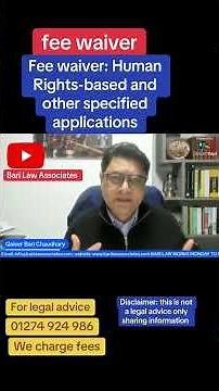 Fee waiver and FLR, Human Rights based and other specified applications, #feewaiver #FLR #students