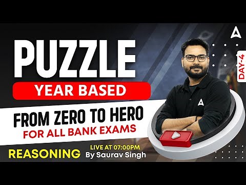 Puzzles (Year Based) Reasoning for all Bank Exams | Reasoning Tricks by Saurav Singh Class 4