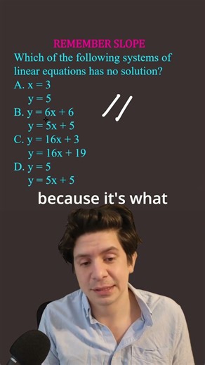 How To Find a NO Solution SAT Question?