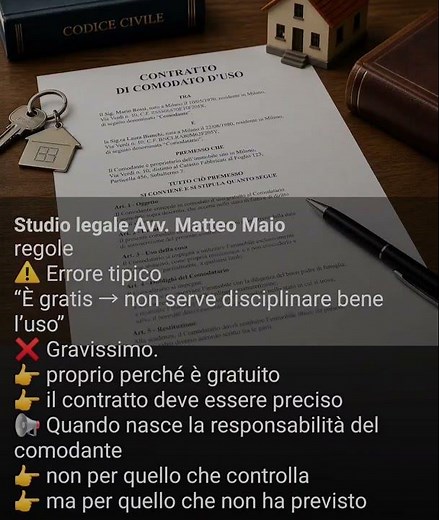 COMODATO GRATUITO: NON CONTROLLI L’USO? PUOI RISPONDERE PENALMENTE #dirittopenale #responsabilità