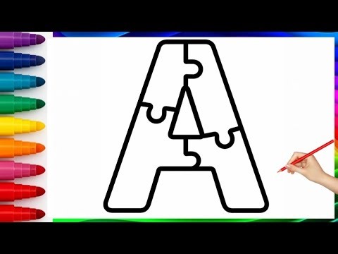 Alphabet Art for Kids | Drawing and Coloring ABC Letters Step-by-Step