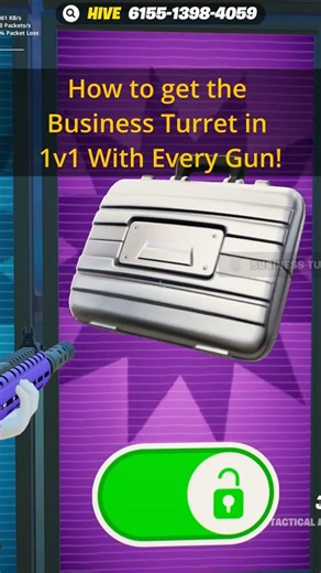 Secret Business Turret 💼 - How To Unlock In Fortnite 1v1 With Every Gun!