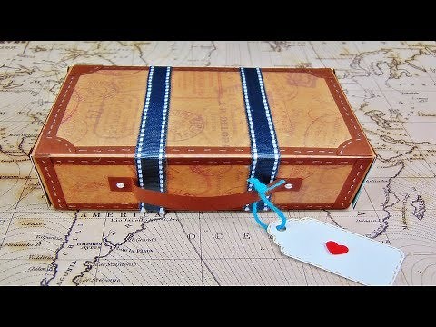 Basteln: Koffer aus Papier / Geschenkverpackung / DIY / Last Minute Geschenkideen