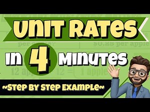 How to Find Unit Rates in 4 Minutes - STEP BY STEP EXAMPLE
