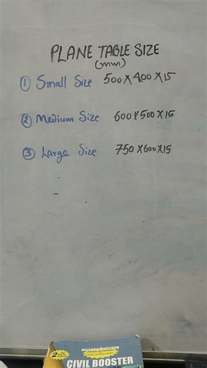 plane table size||surveying#civil engineering