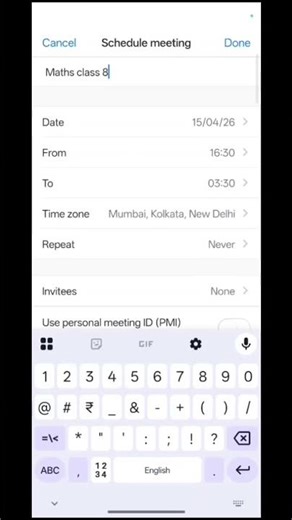 How to schedule & share link on zoom | #viral #zoommeeting #onlineclasses #learning #viralshorts