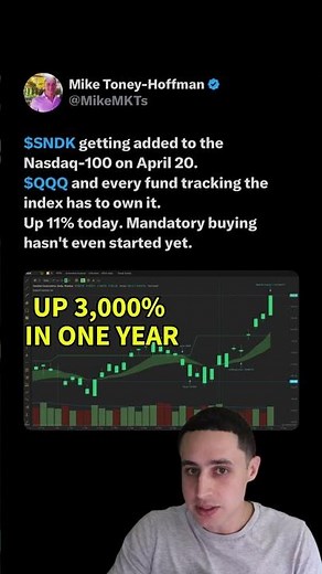 Why $SNDK Jumped 11% Today. QQQ Has to Buy It Now 📈