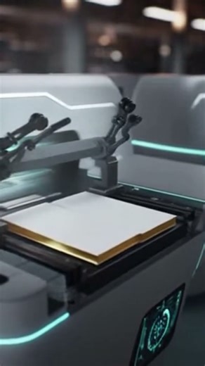 Futuristic Bookbinding Line | ASMR Precision Workflow