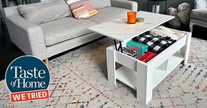 We Tried a Lift-Top Coffee Table as a Space-Saving Solution—Here Are Our Thoughts