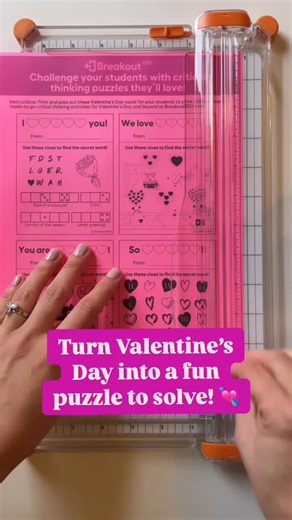 Breakout EDU on Instagram: "Secret Code Valentines 💌🔎 🔗 Comment “SECRET” and we’ll DM you the link to download these FREE Secret Code Valentines! 🔗 Each valentine includes a secret message for students to decode, encouraging critical thinking. 💕 Print and pass out secret code cards to your elementary students 💕 Challenge them to decode the secret messages 💕 Build problem-solving, teamwork, and perseverance 💕 Add a fun and engaging twist to classroom valentine exchanges"