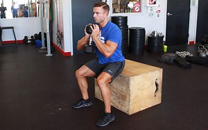 Dumbbell Goblet Box Squat