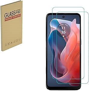 Screen Protector for Motorola G Play (2024), Tempered Glass Screen Protector for Moto G Play (2024), HD, 9H Hardness, Anti-scratch, Anti-wear, Bubble Free [2 Pcs Tempered Glass Films]