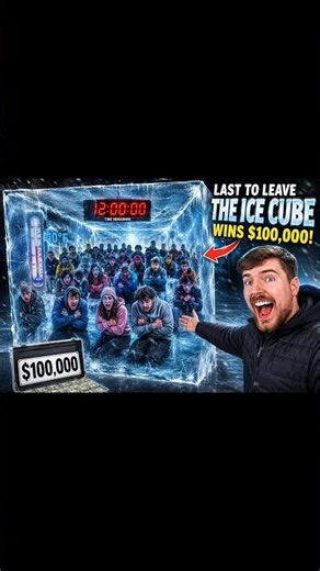 Last To Leave The Ice Cube Wins $100,000! 🥶💰