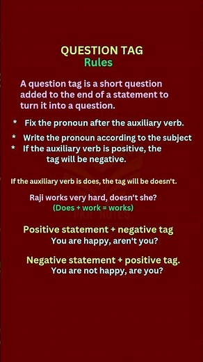 Question Tag / Question tags Rules / #questiontag