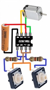 Control Motor Direction Easily with TDA2822 – Simple DIY Circuit #electronics #PCB #HomeMade #experiment #diyproject #diy #electronic #zaferyildiz | Zafer Yıldız